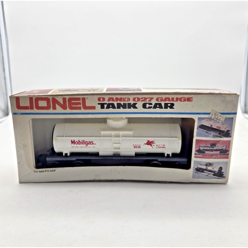 Vintage 1978 Lionel 6-9036 Mobilgas Tank Car O Gauge Single Dome Tanker W/ Box